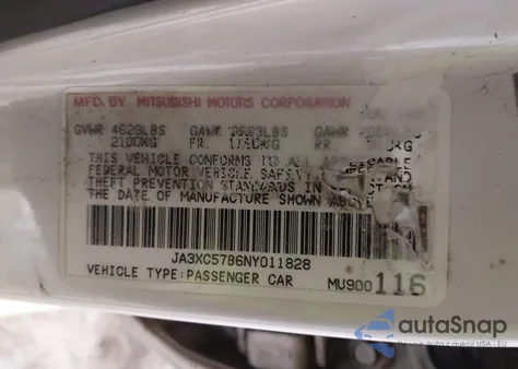 1992 Mitsubishi Diamante Ls from USA, damaged, VIN JA3XC57B6NY011828